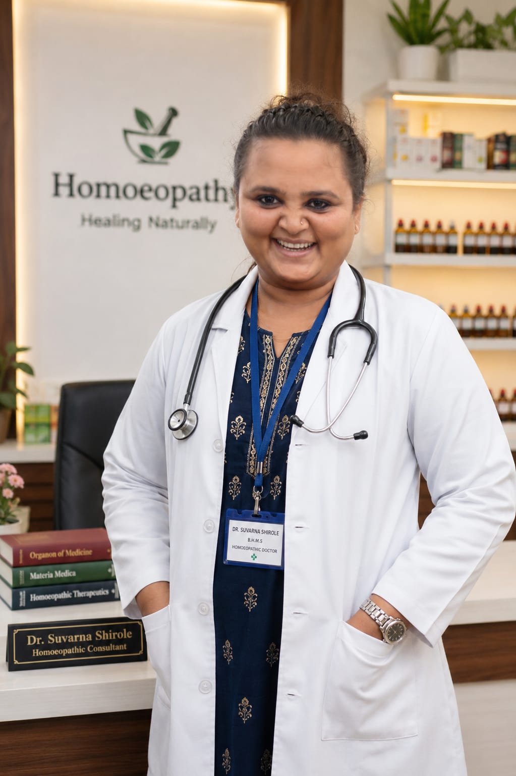 Dr. Suvarna Shirole B.H.M.S - homoeopathic consultant Manchar Pune